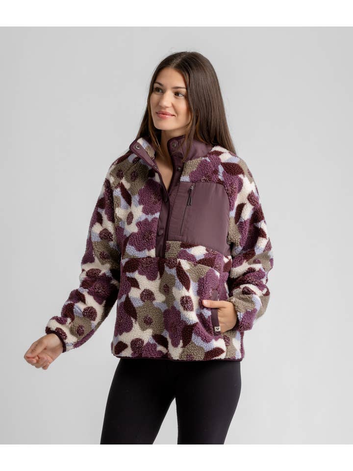 LIV Outdoor - Wholesale Fleece - Women's - Women's Tara Jersey Lined Snap-Up Pullover in Print