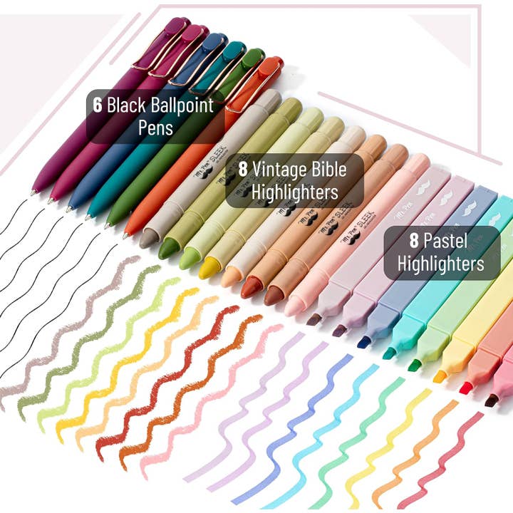 Mr. Pen - Wholesale Highlighter - Mr. Pen 24 PCS Bible Journaling Kit2