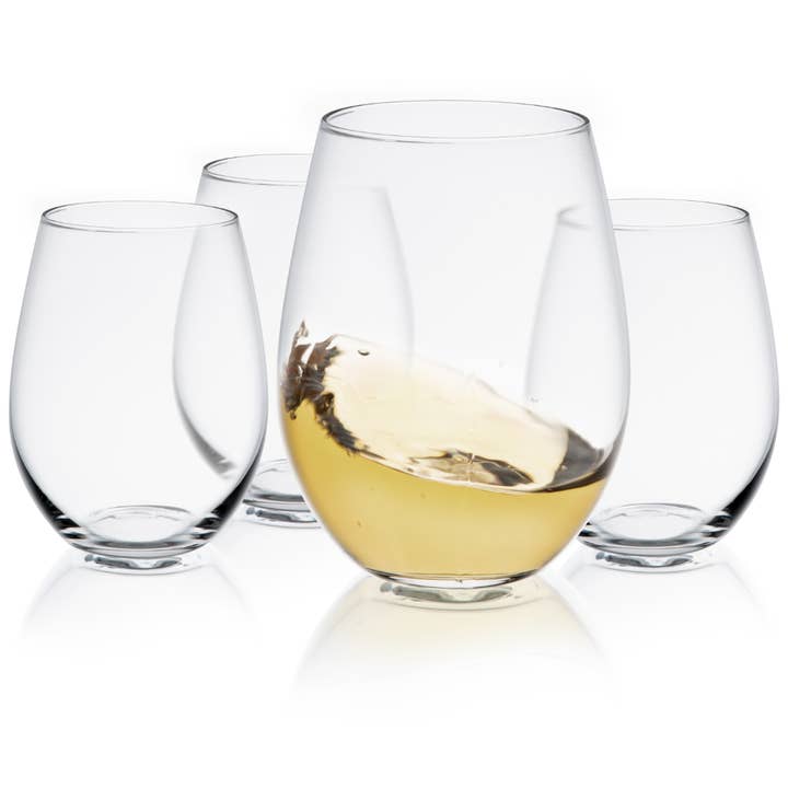 Spirits Stemless White or Red Wine Glasses - Set of 4 for wholesale by JoyJolt