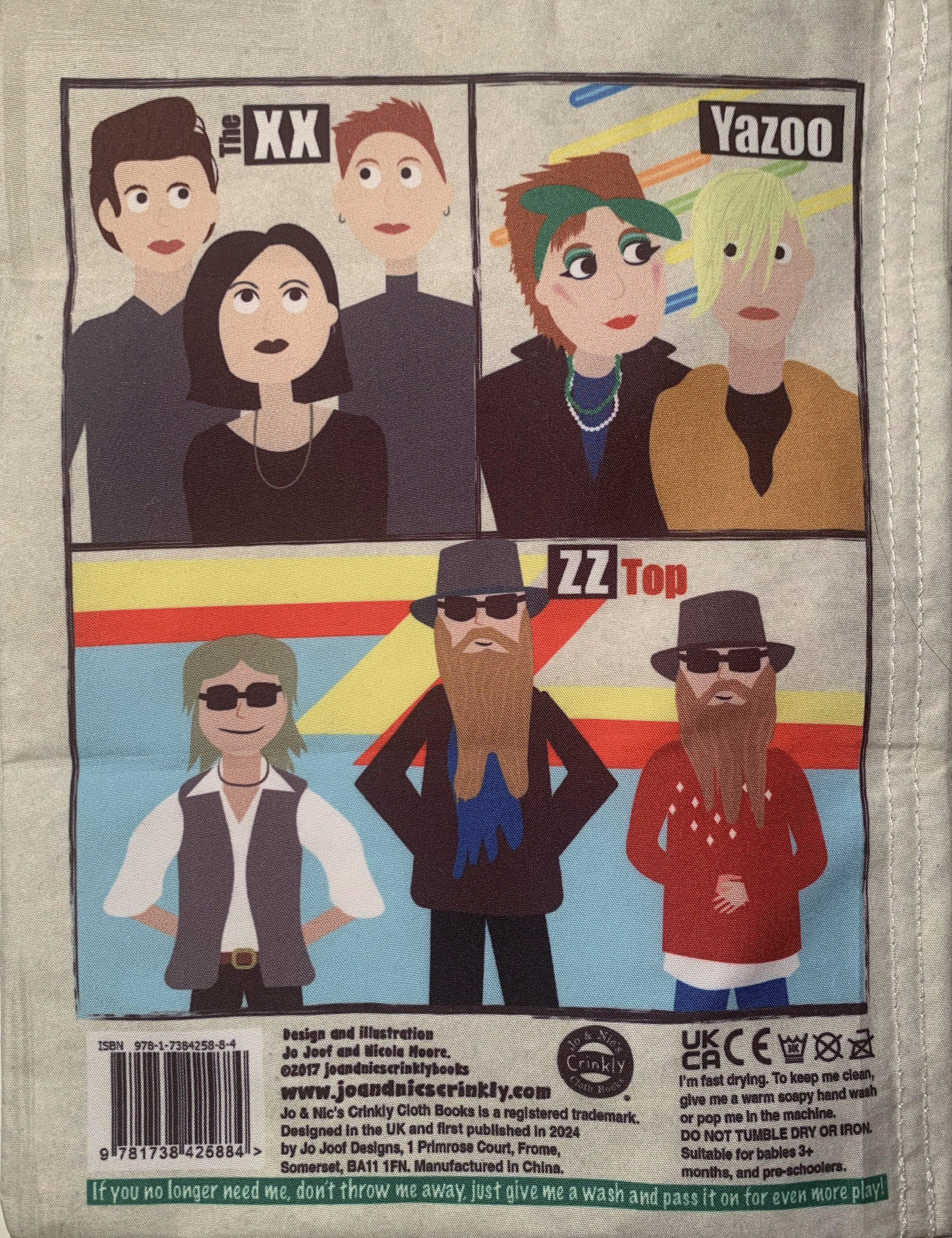 Jo & Nic's Crinkly Cloth Books - Wholesale Baby & Toddler Book (0-2) - Nursery Times Music A-Z2