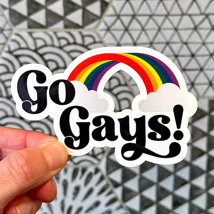 Go Gays! Sticker for wholesale by KP General Store