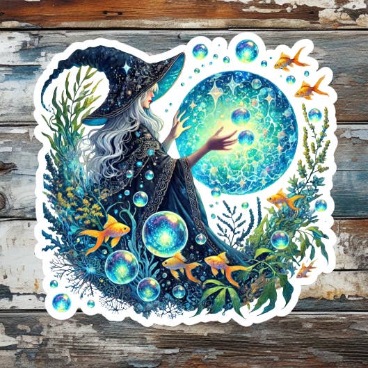 Sea Witch Die Cut Vinyl Sticker for wholesale by Prairie Chicken Sticker Shop & Gifts