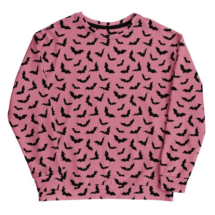 Bubblegum Bats Unisex Sweatshirt (READY TO SHIP) for wholesale by Goth Cloth Co.