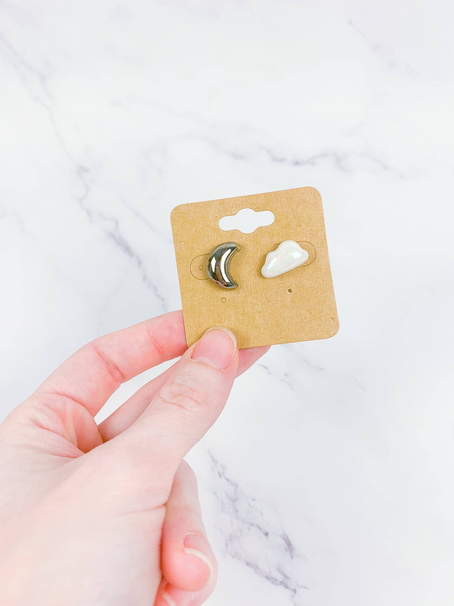 Peachpot Ceramics - Venta al por mayor Pendientes de botón/aretes de poste - Pendientes celestiales de porcelana8