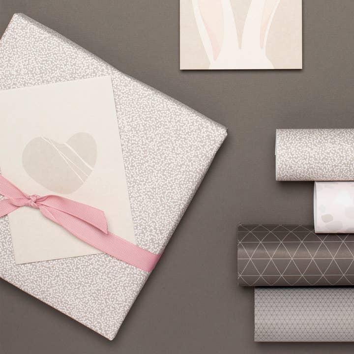 My Pretty Circus - Vente Feuille de papier cadeau - Papier cadeau rose pâle Terrazzo, papier recyclé recto-verso2
