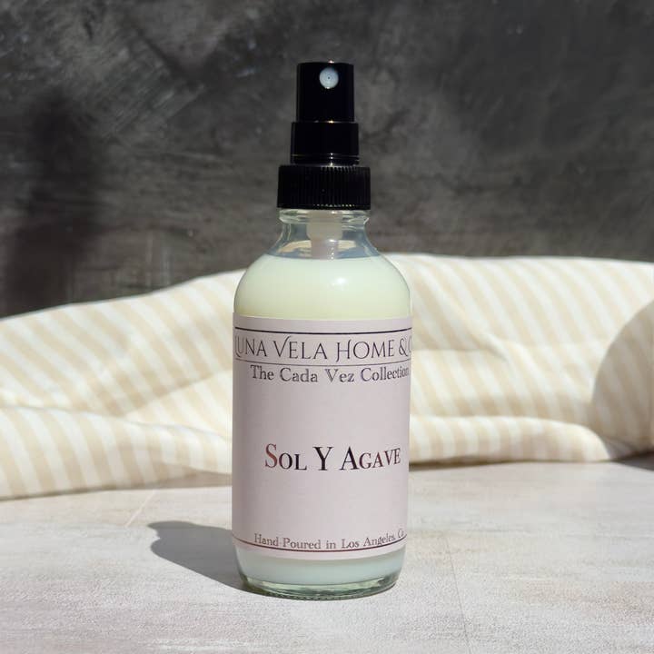 Sol Y Agave 4oz. Clear Glass Room + Linen Spray for wholesale by Luna Vela Home & Co.