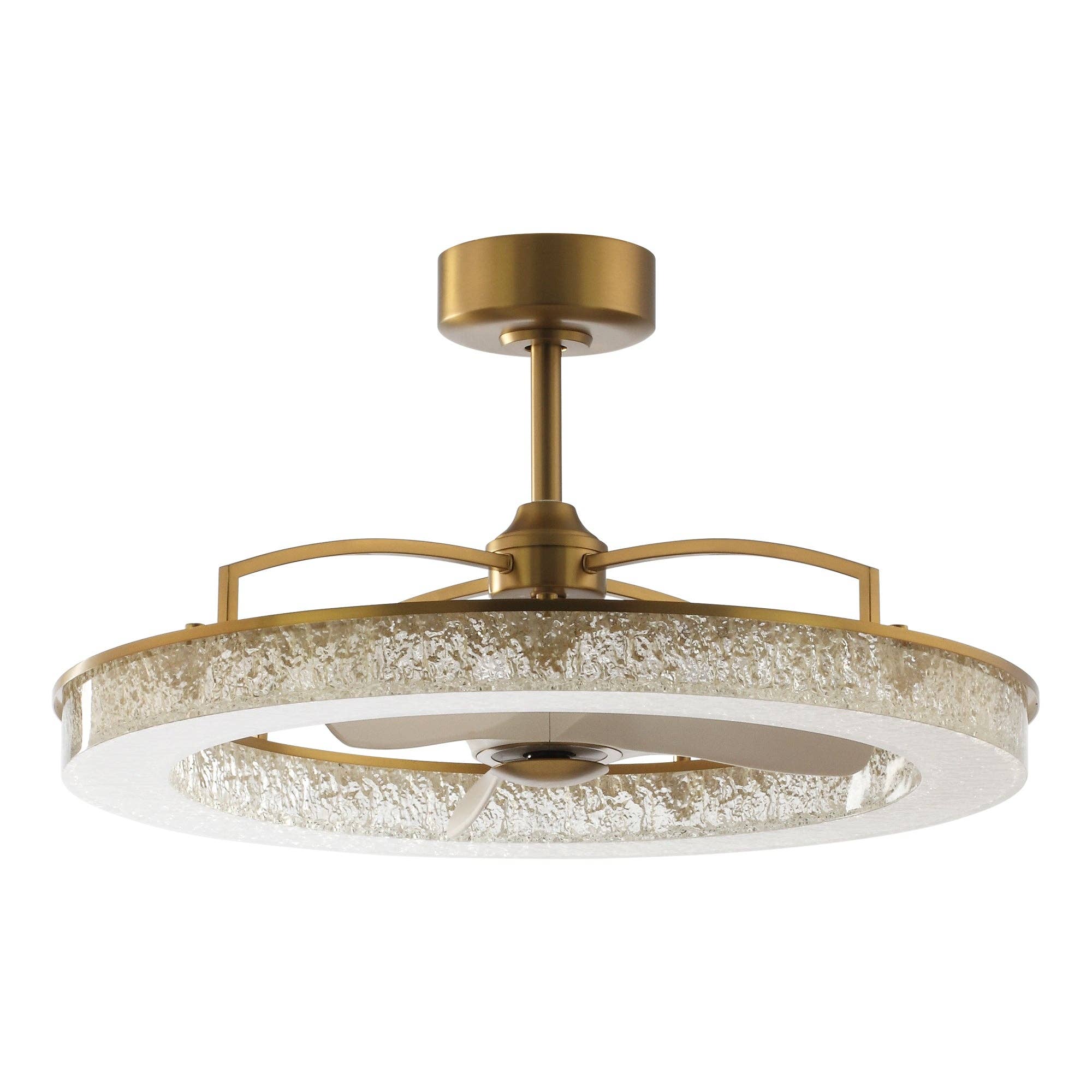 Brio Lighting - Wholesale Ceiling Fan - Ceiling Fan Modern 33" 3-Blade Gold Crystal with LED Light 10