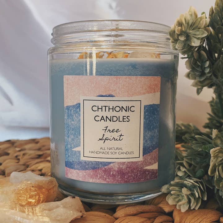 Chthonic Candles Free Spirit 8oz for wholesale by Chthonic Co.