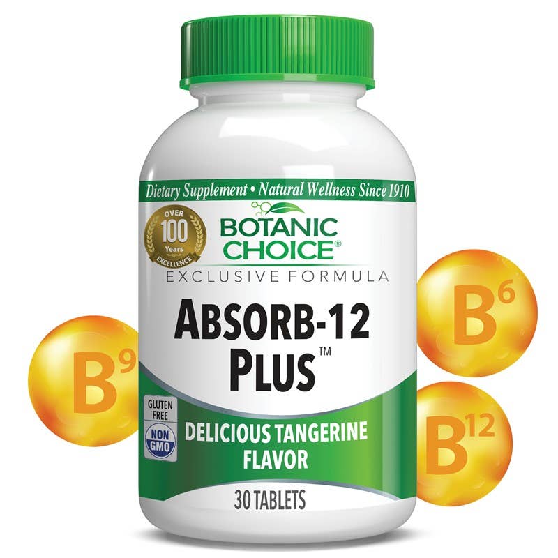 Botanic Choice - Wholesale Oral Supplement/Vitamin - Botanic Choice AbsorB-12 Plus™ - 30 Chewable Tablets0
