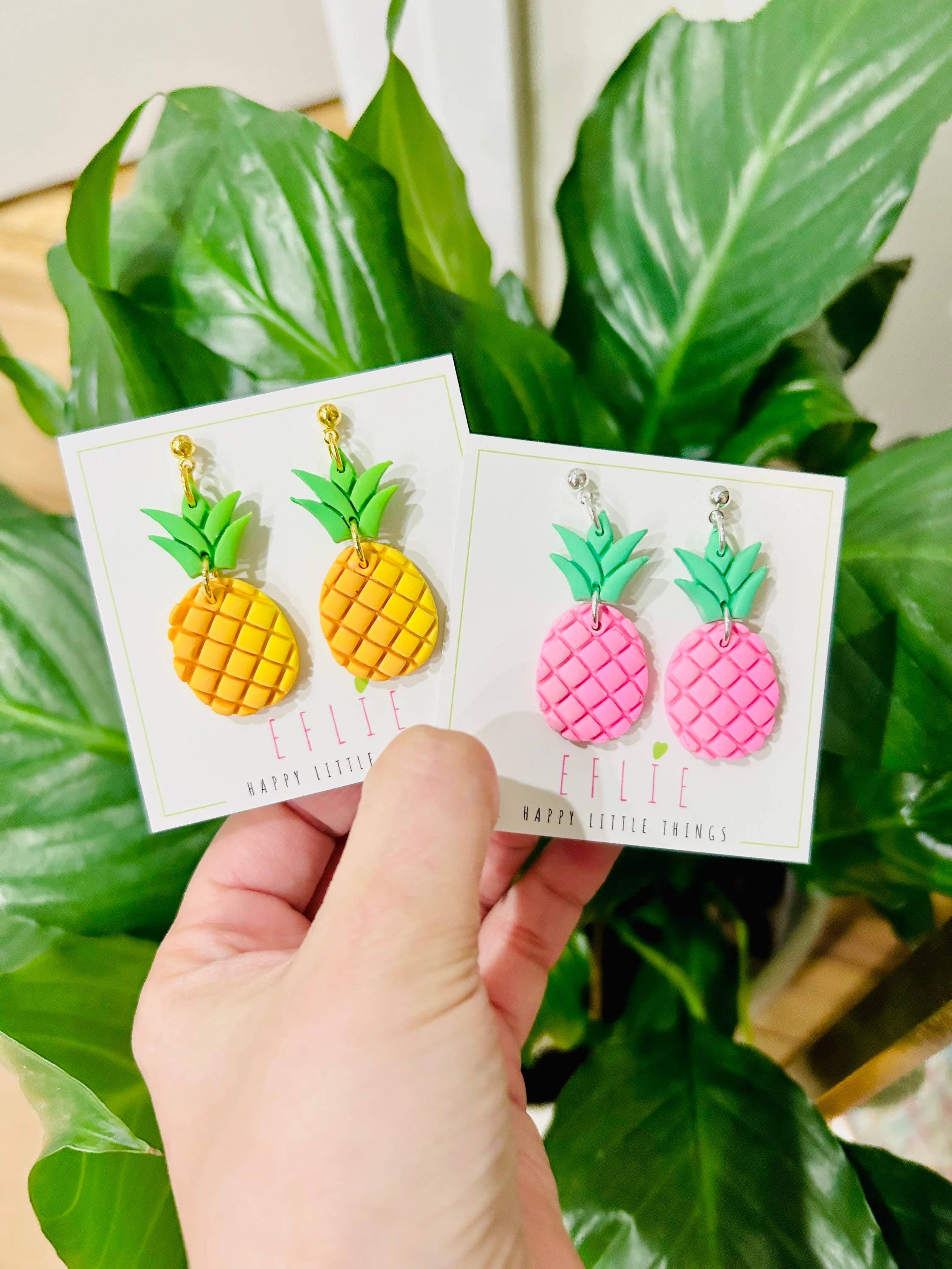 Eflie - Venta al por mayor Pendientes colgantes - Pendientes colgantes con frutas de verano y piña, idea de regalo0