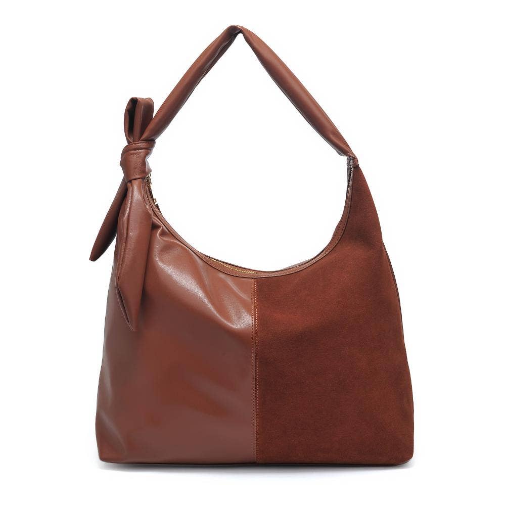 Moda Luxe - Wholesale Shoulder Bag - Women's - Hazel - Genuine Suede Knot Hobo12