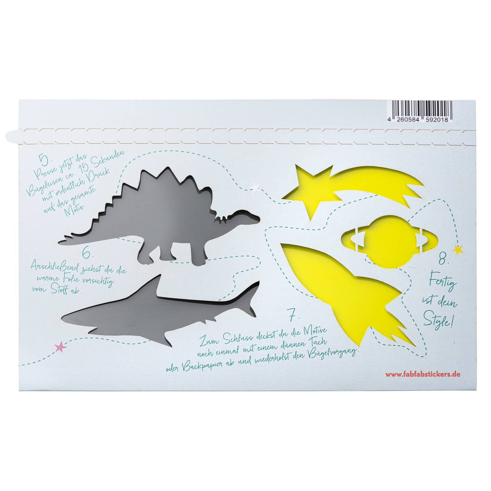 Fabfabstickers - Wholesale Knutselbenodigdheden - Strijkfolies – kleurrijke sjabloonset2