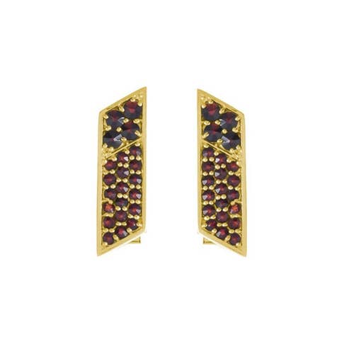 Manchetknapper med granat - forgyldt sølv for engroshandel hos Madeka e.U.