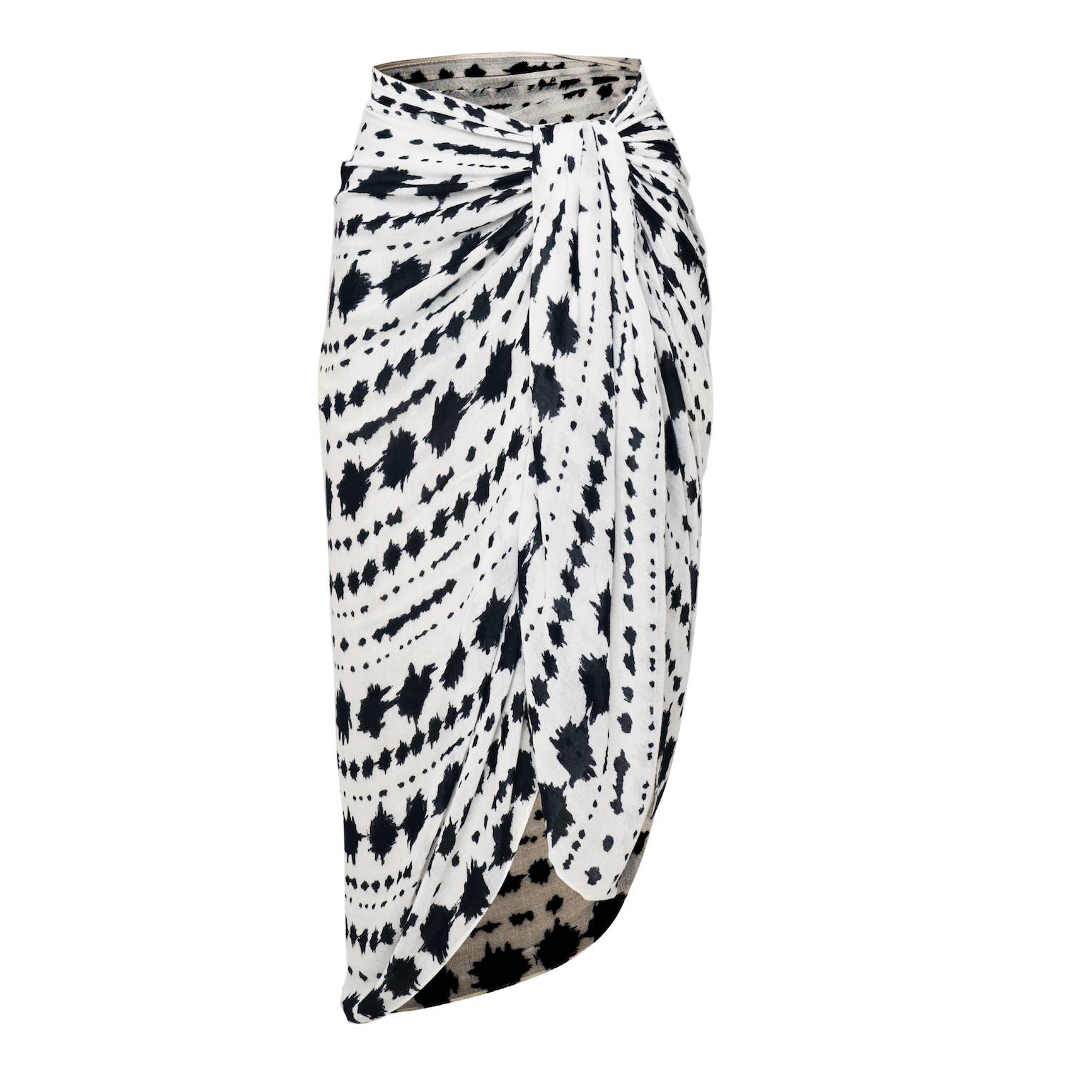 Shinjuku Lanes - Vendita all'ingrosso Copricostume - Donna - Pareo Tokyo Bamboo - Bianco e nero0