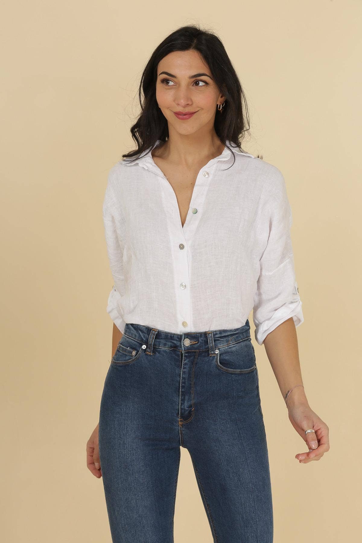 la maison des fibres naturelles - Wholesale Button Down Shirt - Women's - 620090u 100% linen shirt made in Italy1