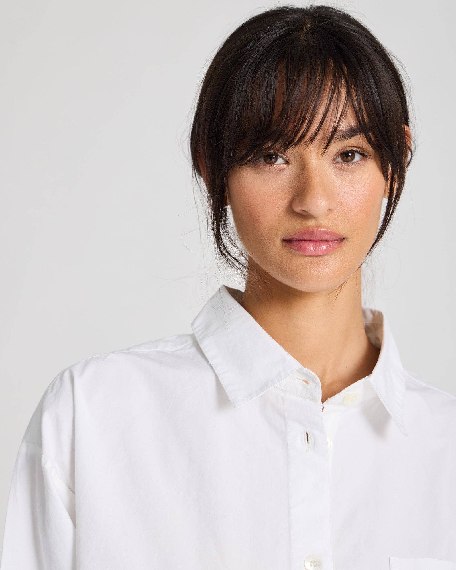 gai-lisva - Wholesale Button Down Shirt - Women's - Astrid Shirt Poplin Gots 243975 - White2