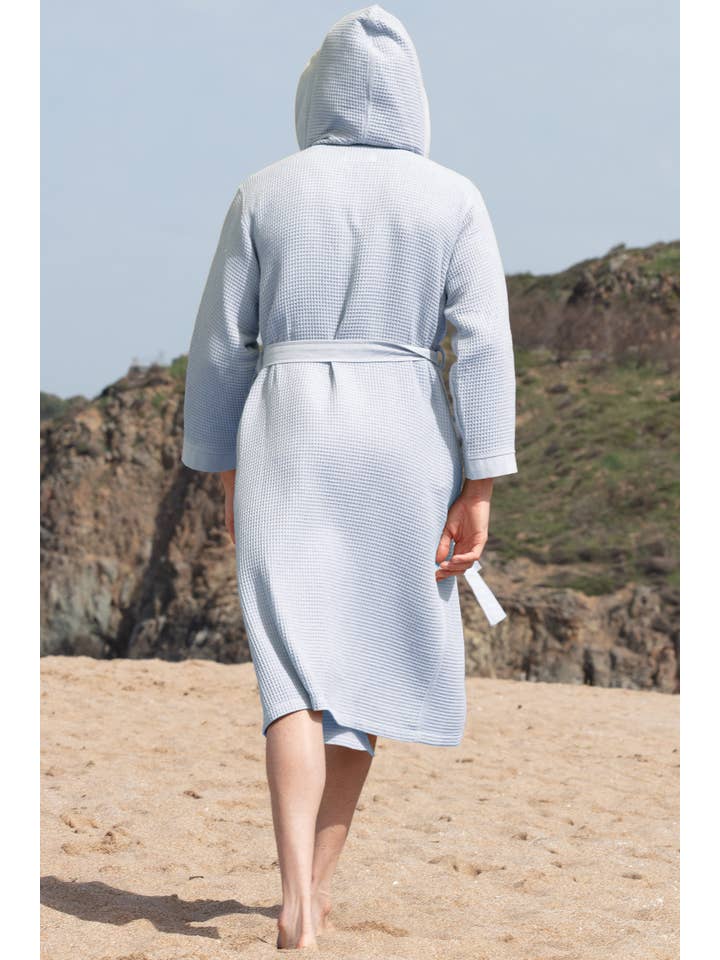 Seyante - Wholesale Robe - Men's - Men's Hooded Turkish Cotton Waffle Robe