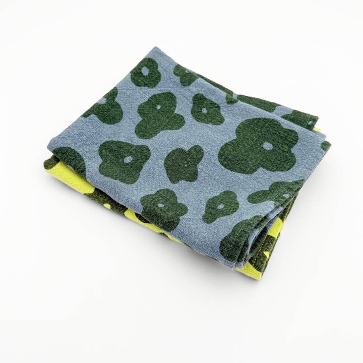 Jenny Pennywood - Wholesale Tea Towel - Textured Tea Towel - Celeste - Grass - Stone Blue2