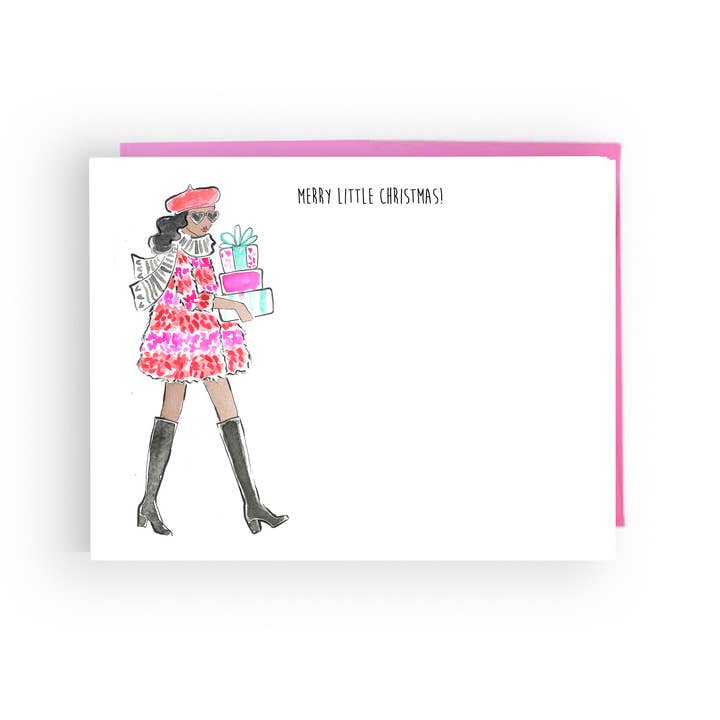 Ensemble de papeterie à cartes plates pour les fêtes | Merci pour la vente par Lacee Swan