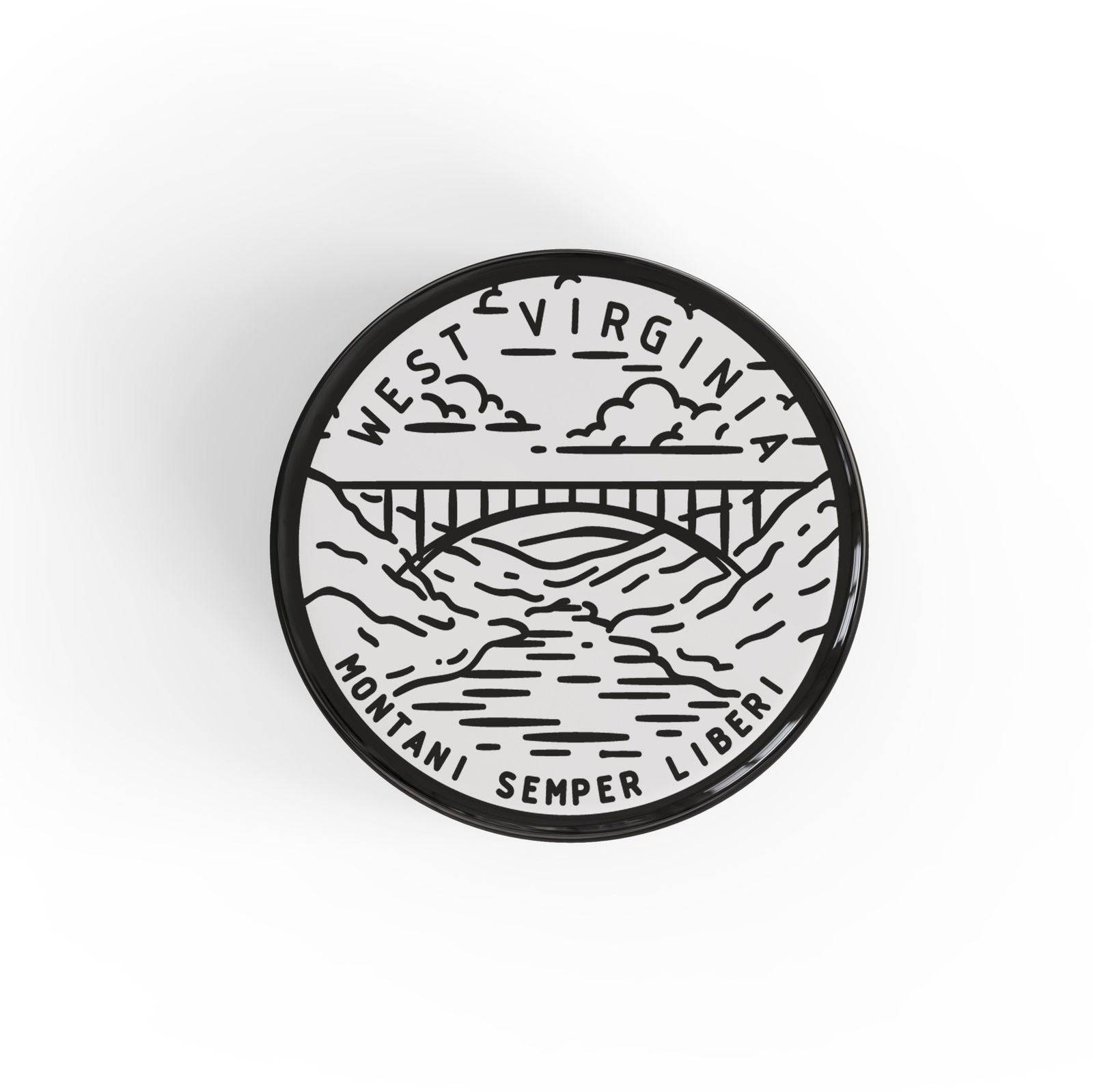 Albion Mercantile Co. - Vente Épinglettes/boutons - Broche bouton Virginie-Occidentale0