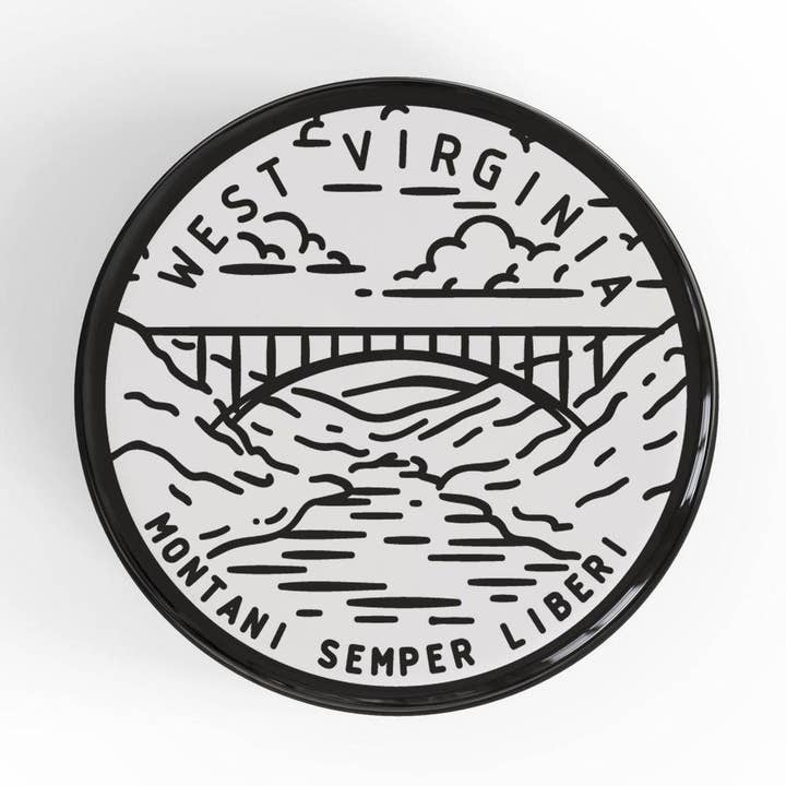 Albion Mercantile Co. - Vente Épinglettes/boutons - Broche bouton Virginie-Occidentale0