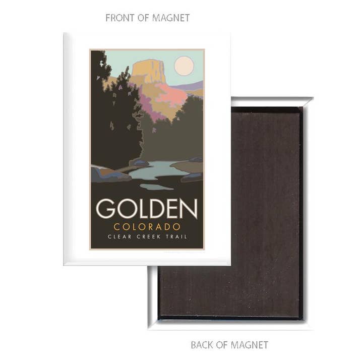 Golden, Colorado - Imán para venta al por mayor de Travel Posters by M&W Design Co.