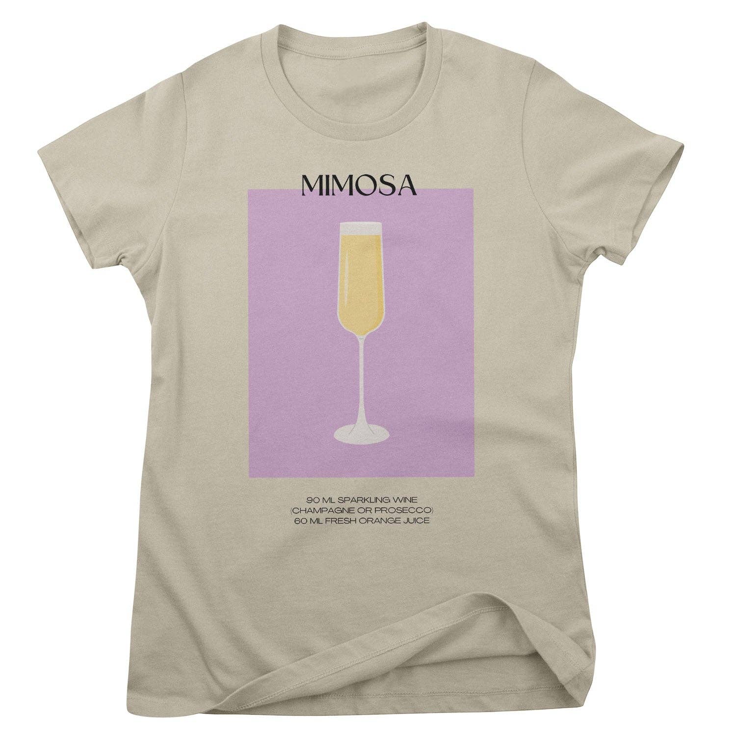 Hybris Production AB - Wholesale Screen Printed T-Shirt - Women's - Mimosa - Cocktail Recipe Girly Tee1