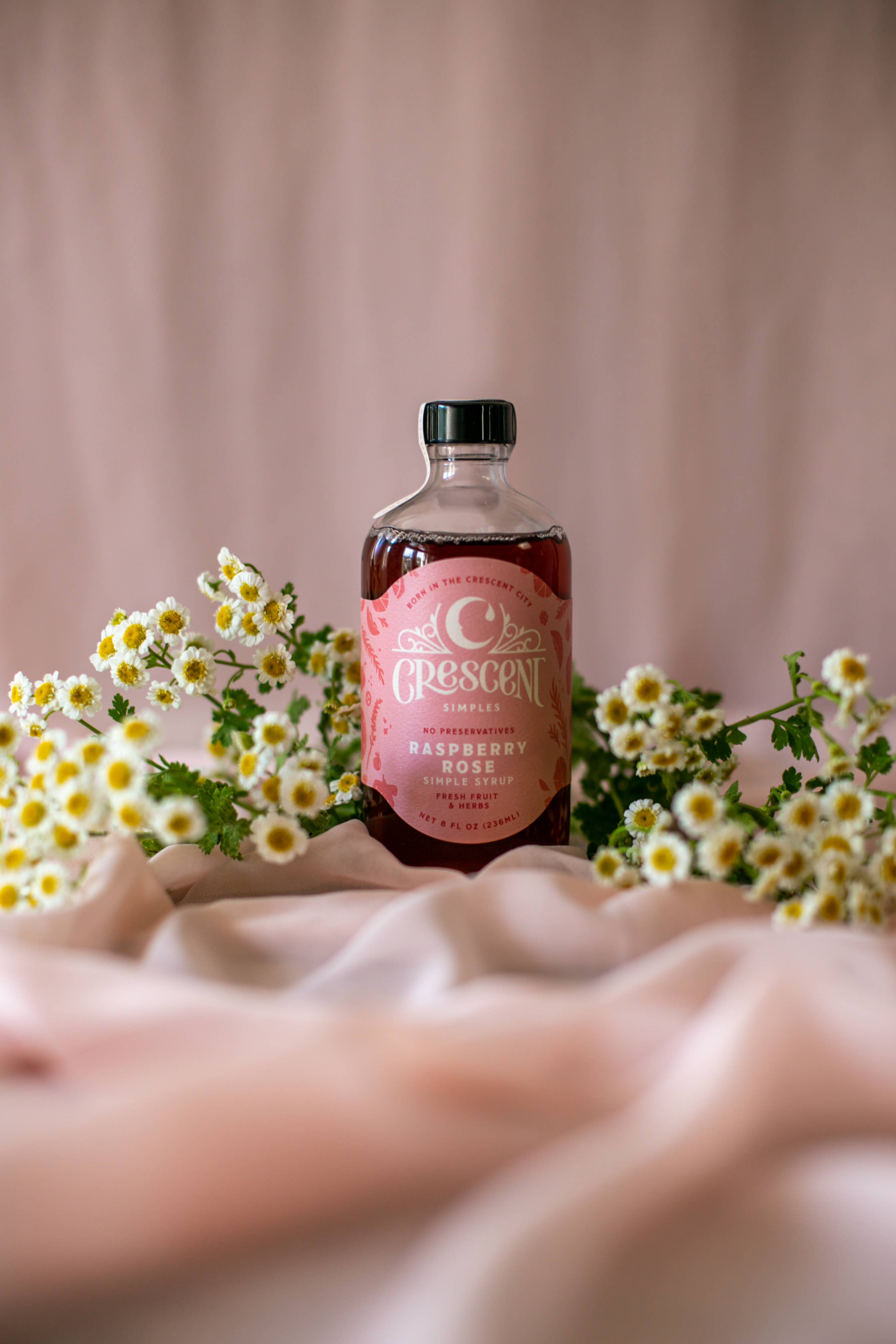 Crescent Simples - Wholesale Cocktail Mix/Syrup - Raspberry Rose Simple Syrup4