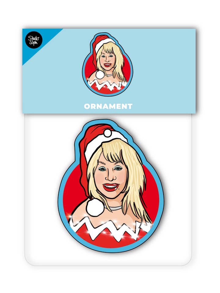 Dolly Christmas Ornament for wholesale by Studio Soph (We Pay Your Import Fees - We Ship DDP)