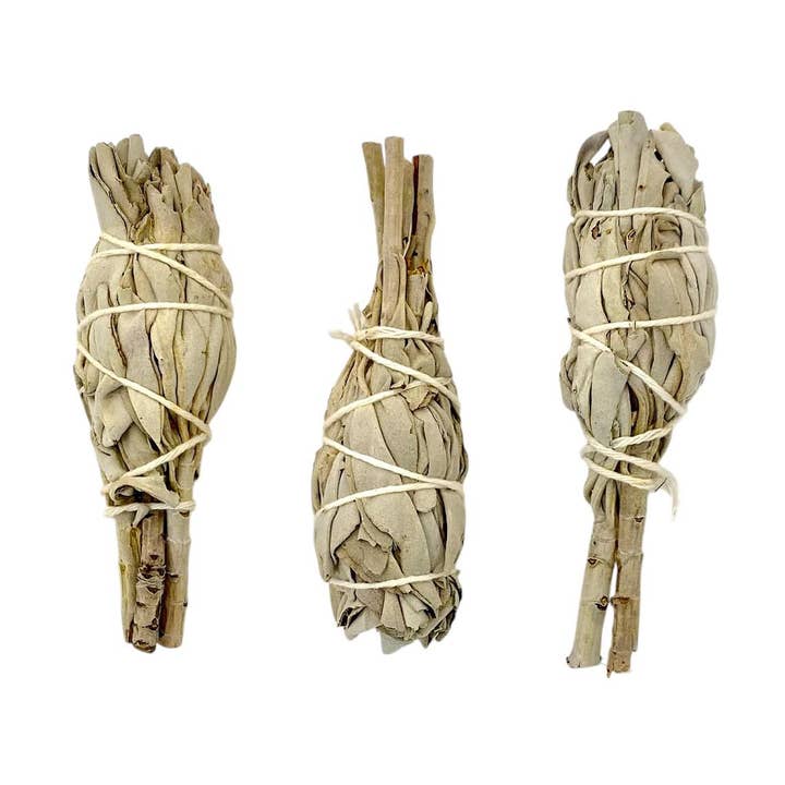 White Sage Torch 4" for wholesale by Good Vibrations Shop