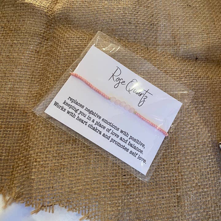 Rose Quartz perle armbånd for engroshandel hos BusyBeeCraftsGB