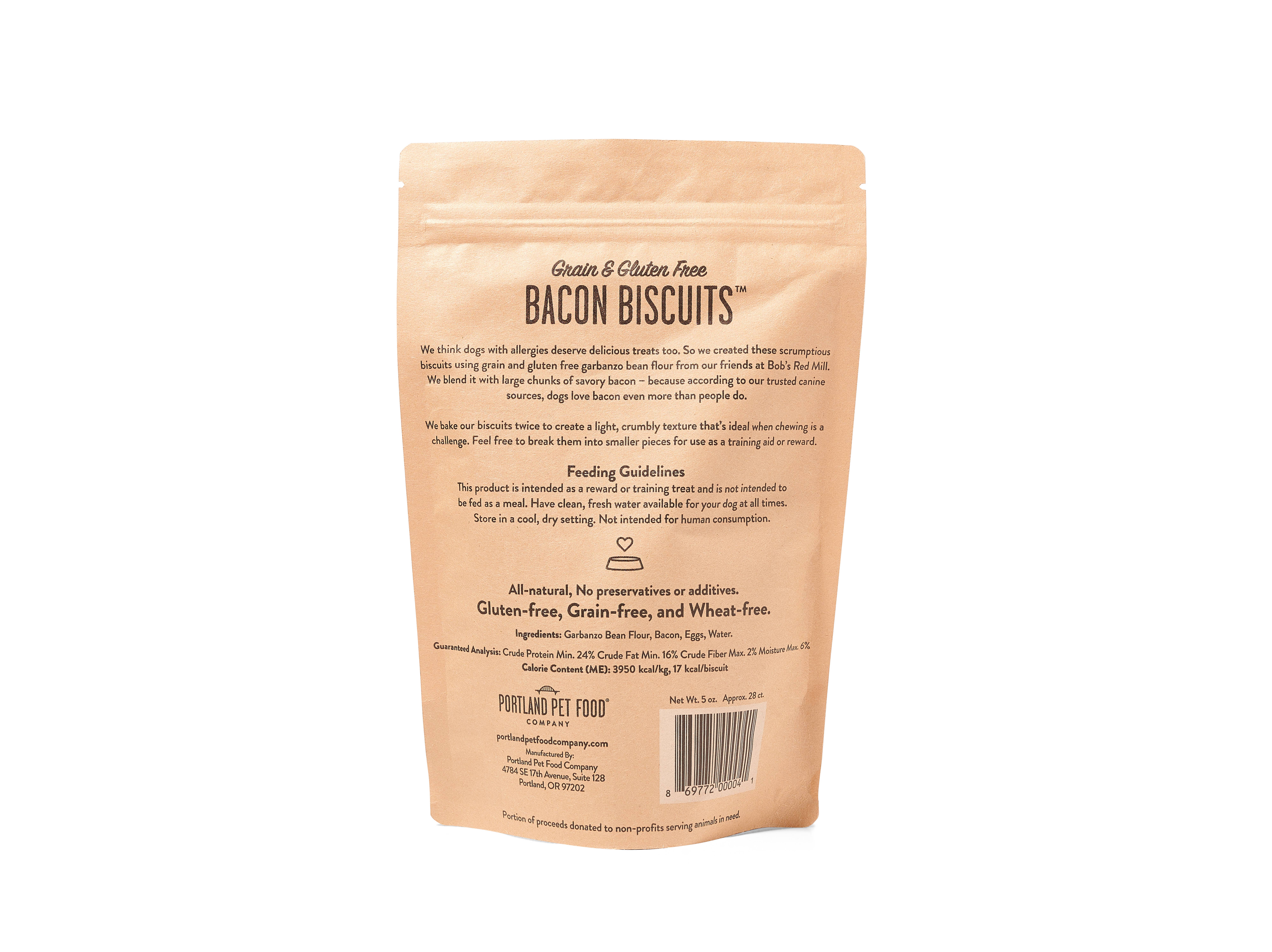 Portland Pet Food Company - Wholesale Pet biscuits – Dog - Grain and Gluten Free Bacon Dog Biscuits1