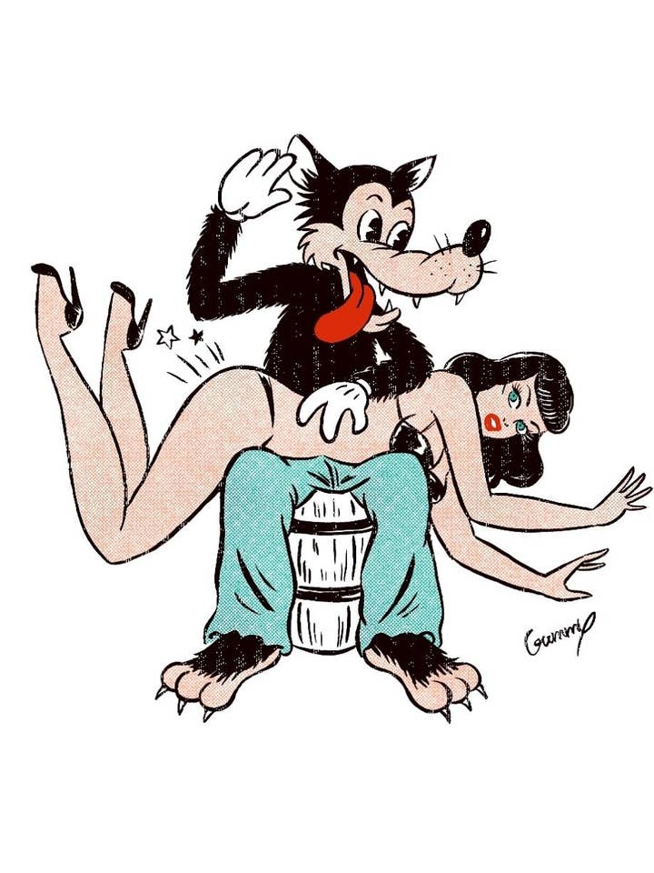 Rockin Bettie - Wholesale Screen Printed T-Shirt - Women's - Rockin Bettie Love me wolf T Shirts