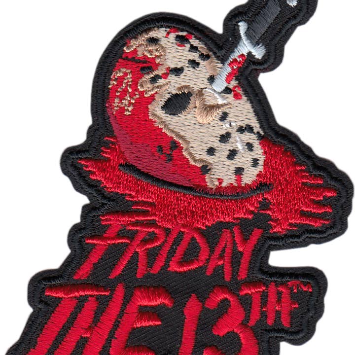 Patch - Friday The 13th - Jason's Bloody Mask And Knife for wholesale by Square Deal Recordings & Supplies