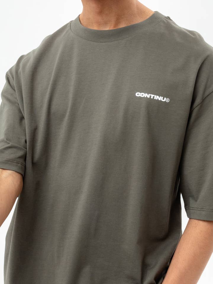 CONTINU8 KHAKI OVERSIZED T-SHIRT for wholesale by Continu8