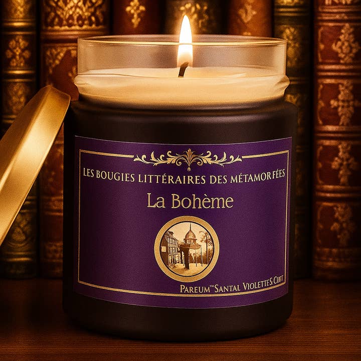Les Métamor'Fées - Wholesale Jar/Filled Candle - Literary Candle La Bohème2