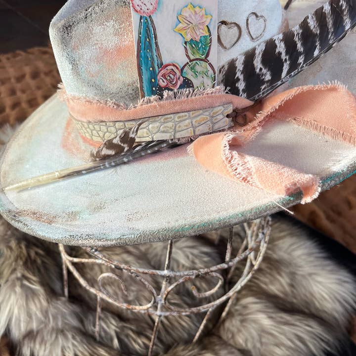 DOLLY ESTELLE - Wholesale Hat Accessory - Women's - Leather Hat Card - Lily Bob Cactus