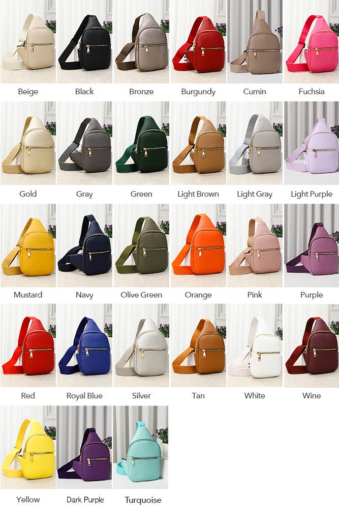 Hana – Engroshandel Crossbodytaske - Dame – Solid PU slynge taske36