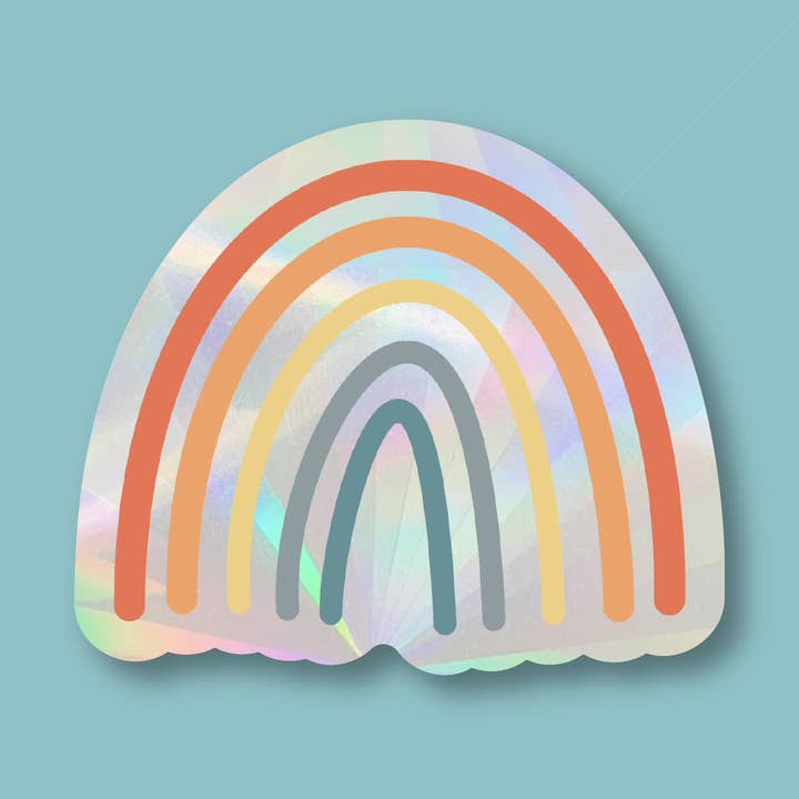 Autocollant pour fenêtre Rainbow Suncatcher pour la vente par Pineberry Paper