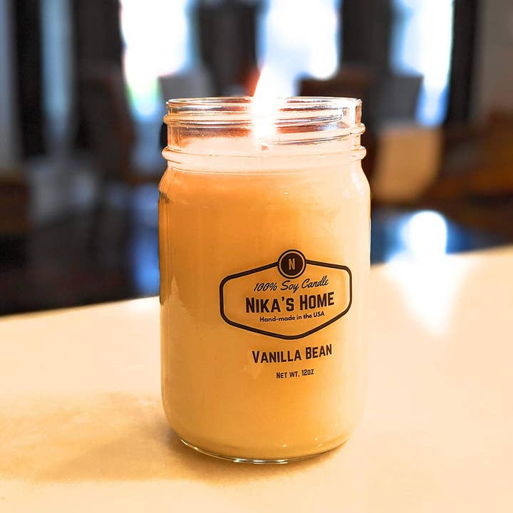 Nika's Home - Wholesale Jar/Filled Candle - Vanilla Bean2