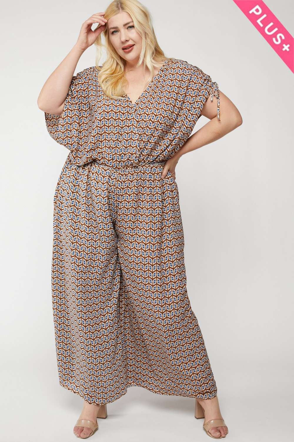 Davi & Dani - Vente Combinaison – femme - COMBINAISON SANS MANCHES IMPRIMÉE À COL EN V1