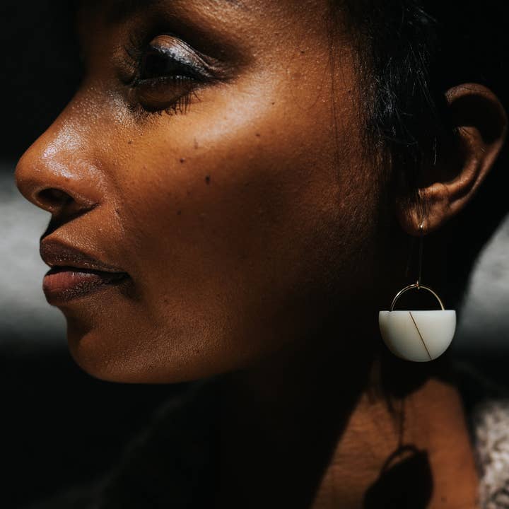 Sofie Earring · Minimal · Semicircle Shape · Modern · MCM for wholesale by Bird of Virtue