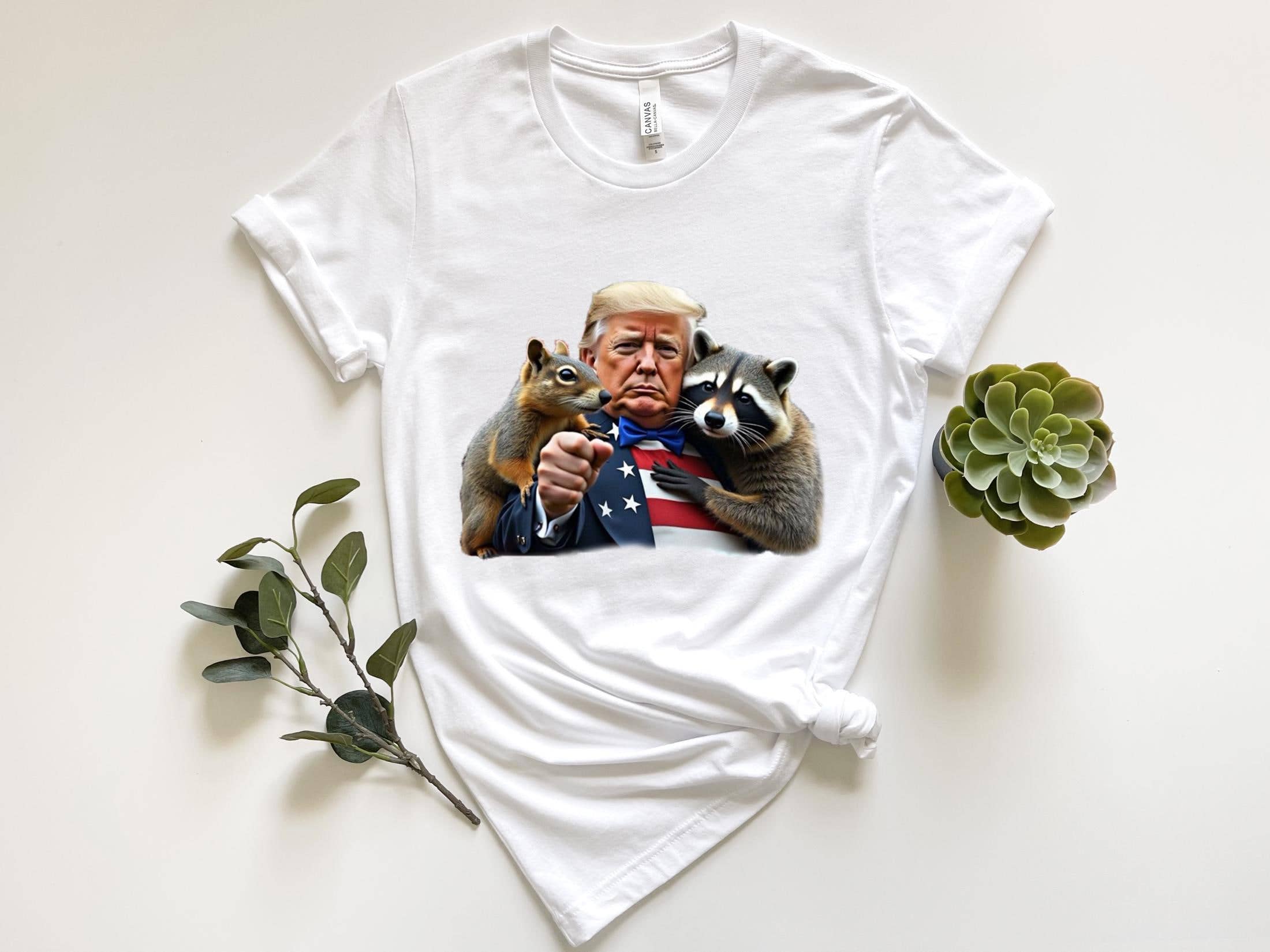 NVC Ecommerce LLC – wholesale T-shirt (graphic) – women's – Trump Peanut Squirrel Raccoon Sweatshirt, Funny Trump  Shirt0