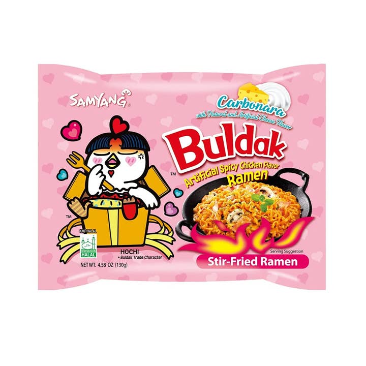 K Moitves – Großhandel Ramen – Samyang Carbo Buldak Huhn Geschmack Ramen–140g (Packung mit 5)