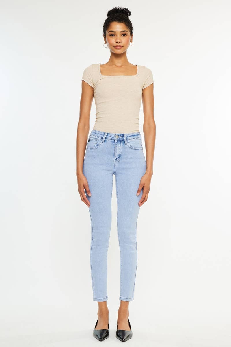 LIGHT OPEN PACK HIGH RISE ANKLE SKINNY JEANS-KC20050L for wholesale on Faire5