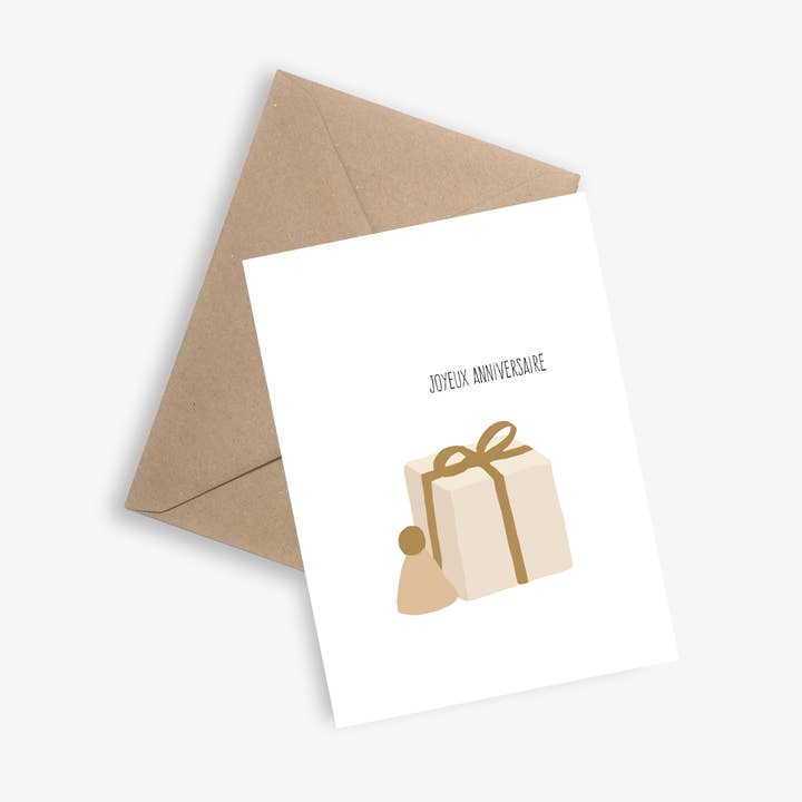 Verjaardagscadeau - eenvoudige verjaardagskaart voor wholesale door LE PAPIER GRAPHIQUE