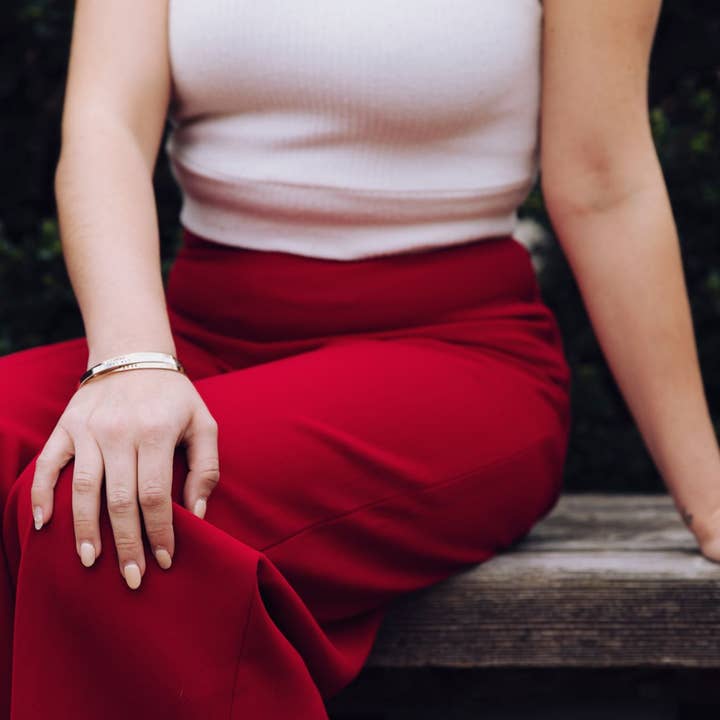 Camilla Limón - Wholesale Cuff Bracelet - You Are Loved Quote Dainty Stacking Engraved Cuff Bracelet22