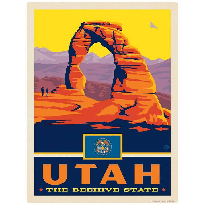 RetroPlanet - Wholesale Wall Decal/Stickers - Utah Beehive State Delicate Arch Wall Decal