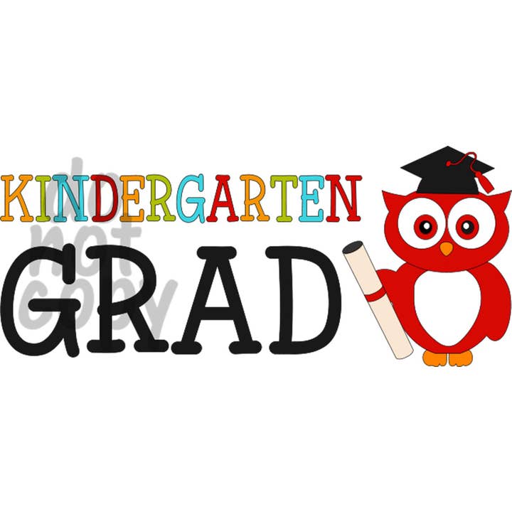 Kindergarten Graduation Owl Transfer Sheet for wholesale by PLT Wholesale