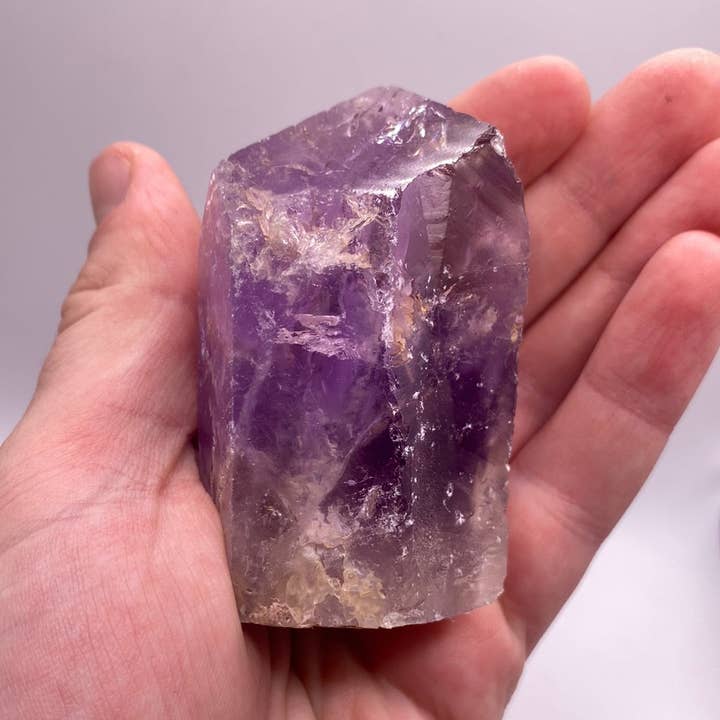 Moonbeam Healing - Wholesale Spiritual Stone/Crystal - Amethyst Rough Cut Top Polish Point